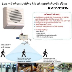 Bộ loa hộp treo tường 6W BS 633A (kèm cảm biến hồng ngoại PIR, mở nhạc mp3 từ usb, tự động phát khi có chuyển động bs-633pir)
