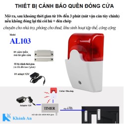 Bộ còi báo động nhắc quên đóng cửa AL103 chuyên cho nhà trọ, phòng cho thuê, khu sinh hoạt tập thể, công cộng